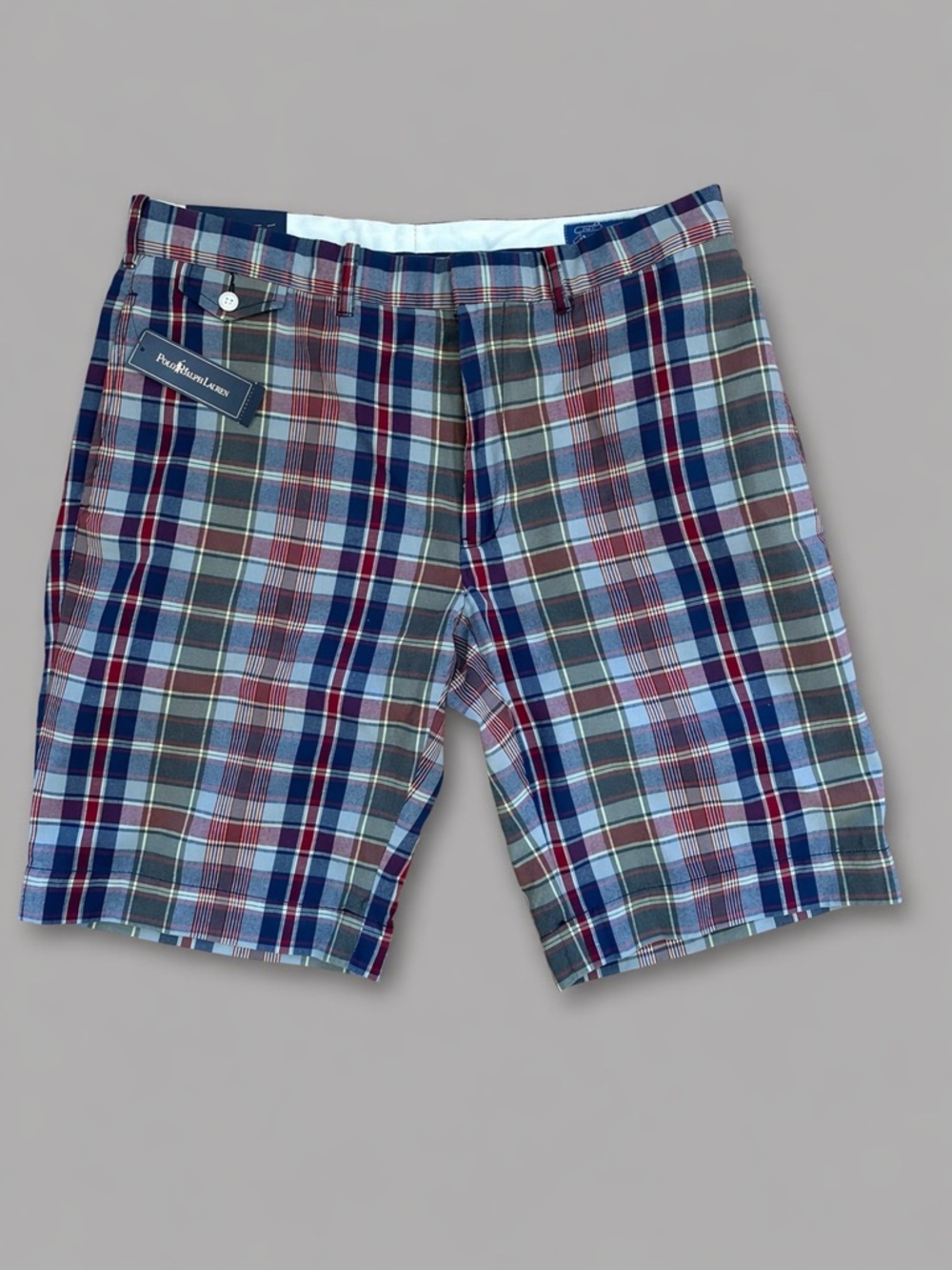 Polo Ralph Lauren Madras Plaid Shorts 36 NWT Cotton Preppy Golf Summer